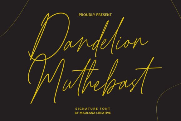 Dandelion Muthebast: A Script Font for Handmade Charm