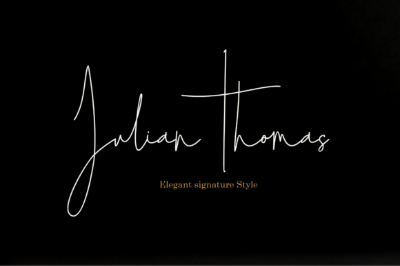 Julian Thomas: A Signature Font for Elegant Digital Design
