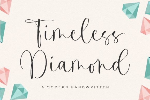 Timeless Diamond: A Modern Handwritten Font for Digital Design